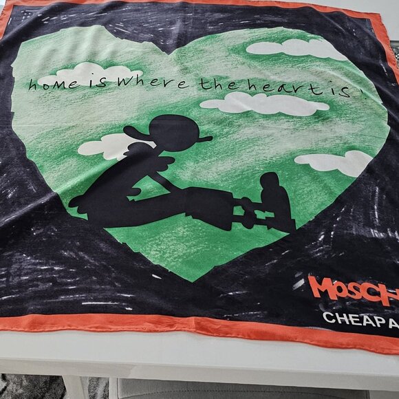 MOSCHINO Olive Oyl Silk Printed Scarf!!! - Picture 2 of 11